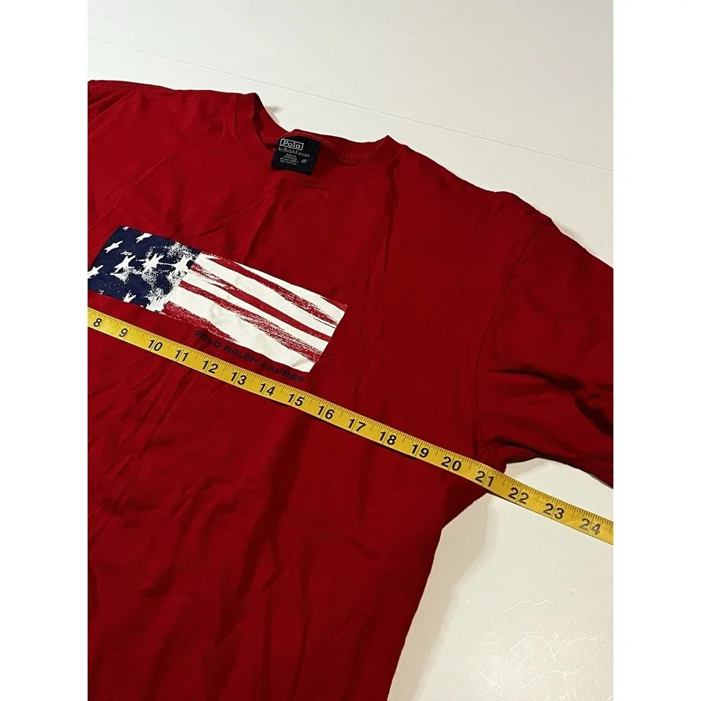 Vintage 90s Polo Ralph Lauren Flag Supreme T-shirt Size Medium